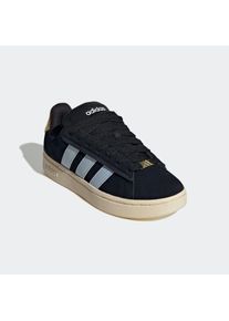Sneaker adidas Sportswear "GRAND COURT ALPHA 00S", Damen, Gr. 42, schwarz (core schwarz, wonder blau, gold metallic), Leder, Synthetik, Textil, Schuhe Sneaker, Design inspiriert vom adidas Campus 00