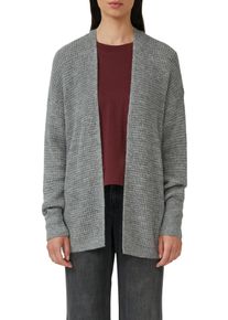Cardigan s.Oliver, Damen, Gr. 42, grau melange, Strick, Obermaterial: 60% Polyacryl, 22% Polyester, 10% Alpaka, 8% Polyamid, meliert, regular fit taillenbedeckt, V-Ausschnitt, Rippb&uuml;ndchen, Strickjacken Cardigan, aus Alpakamix