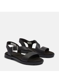 Sandale Timberland "CALISTA BAY BACKSTRAP SANDAL", Damen, Gr. 42, schwarz (blk full gra), Leder, Schuhe Sandale, aus Leder, Topseller