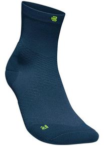 Sportsocken Bauerfeind "Run Ultralight Mid Cut Socks", Herren, Gr. 38-40, blau (navy), Obermaterial: 57% Baumwolle, 41% Polyester, 2% Elasthan, Socken Sportsocken
