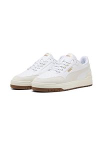 Sneaker Puma "SHUFFLE DOWNTOWN OG", Herren, Gr. 45, Puma wei&szlig;, vapor gray, Puma gold, Synthetik, Schuhe Sneaker, mit Gummilaufsohle, Obermaterial aus Synthetik, mit Schn&uuml;rverschluss