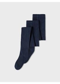 Strickstrumpfhose name it, M&auml;dchen, Gr. 98/104, schwarz sapphire, Obermaterial: 80% Baumwolle, 15% Polyamid, 5% Elasthan, elastisch, Strumpfhosen Strickstrumpfhose