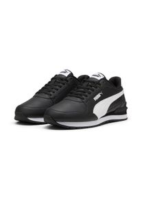 Sneaker Puma "ST RUNNER V4 L", Herren, Gr. 42,5, Puma schwarz, Puma wei&szlig;, Leder, Schuhe Sneaker, mit Retro-Style, mit SOFTFOAM+ Einlegesohle, mit Gummilaufsohle