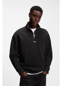 Sweatshirt Hugo "Durty", Herren, Gr. L, schwarz001, Sweatware, Obermaterial: 100% Baumwolle, unifarben, relaxed fit normal, hoch geschlossener Ausschnitt, B&uuml;ndchen, Sweatshirts Sweatshirt