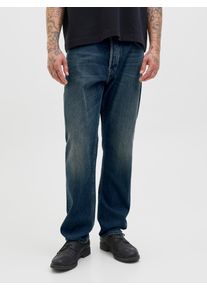 Jack & Jones Loose-fit-Jeans JACK & JONES "CHRIS JJORIGINAL", Herren, Gr. 31, L&auml;nge 34, blau (blau denim), Denim/Jeans, Obermaterial: 100% Baumwolle, Abriebeffekte, loose fit lang, Jeans Loose-fit-Jeans, Baumwolle, loose fit
