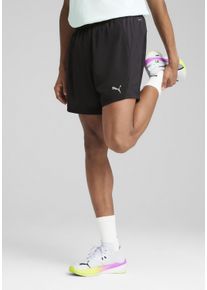 Laufshorts Puma "M RUN VELOCITY 5 SHORT", Herren, Gr. M, N-Gr, Puma schwarz, Obermaterial: 88% Polyester, 12% Elasthan, unifarben, regular fit kniefrei, Hosen Laufshorts, mit DryCELL Technologie, mit Stauraum, Regular Fit