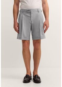 Shorts Bugatti "Loose Fit", Herren, Gr. 50, Normalgr&ouml;&szlig;en, 250, grau, 40% Wolle, 30% Baumwolle, 28% Polyester, 2% Elasthan, loose fit, Hosen Shorts, aus Woll-Baumwoll-Mix mit Struktur