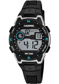 Chronograph Calypso Watches "Digital Crush", schwarz, Armbanduhren, Jungen, Chronograph, Kinderuhr, Quarzuhr, Armbanduhr, Junge, digital, Tag, Wochentag, Monat
