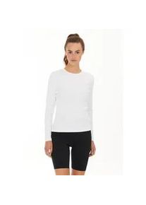 ENDURANCE ATHLECIA Langarmshirt ATHLECIA "Lankae", Damen, Gr. 46, wei&szlig;, 57% Baumwolle, 38% Modal, 5% Elasthan, unifarben, normal, Rundhals, Shirts Langarmshirt, mit 4-Wege-Stretch