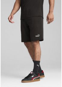 Trainingsshorts Puma "ESS 2 COLOR NO. 1 LOGO SHORTS 10" TR", Herren, Gr. S, N-Gr, schwarz (Puma schwarz), Sweatware, Obermaterial: 68% Baumwolle, 32% Polyester, bedruckt, regular fit ca. Mitte Knie, Hosen Trainingsshorts, mit Eingrifftaschen, elastischer Bund mit Kordelzug, Regular Fit