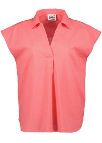 Klassische Bluse Blue Seven "Blue Seven Bluse", Damen, Gr. 36, rot (302, hl rot), 88% Baumwolle, 12% Leinen, Basic, normal, V-Ausschnitt, Blusen Klassische Bluse
