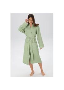 Unisex-Bademantel OTTO HOME "Vanessa, ideal f&uuml;r Sauna & Spa, Hotelbademantel, Morgenmantel" Gr. XXXL, gr&uuml;n (seegr&uuml;n), 3XL, Baumwolle, Hausm&auml;ntel, Taschen, Damen & Herren, Waffelpiqu&eacute;, sehr leichte Qualit&auml;t, S-3XL