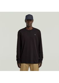 G-Star Raw Longsleeve G-STAR "Nifous R", Herren, Gr. XL, schwarz (dk schwarz), Jersey, Obermaterial: 100% Baumwolle, unifarben, regular fit, Rundhals, Rippb&uuml;ndchen, Shirts Longsleeve, mit geripptem Einsatz vorne