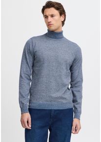 Rollkragenpullover Blend "BHBRUTON roll neck knit", Herren, Gr. L, blau (marineblaus), Strick, Obermaterial: 100% Polyester, unifarben, regular fit normal, Rundhals, Rippb&uuml;ndchen, Pullover Rollkragenpullover
