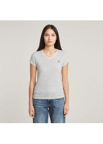 G-Star Raw V-Shirt G-STAR "Eyben", Damen, Gr. S (36), plein air highlight stripe, Jersey, Obermaterial: 100% Baumwolle, gestreift, slim fit normal, V-Ausschnitt, Shirts V-Shirt, mit Label