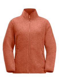 Fleecejacke Jack Wolfskin "HIGH CURL JACKET W", Damen, Gr. XS, rot (warm, amber), Obermaterial: 100% Polyester. Futter: 100% Polyester, Jacken Fleecejacke