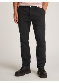 Chinohose Tommy Jeans "TJM RYAN CHINO", Herren, Gr. 32, L&auml;nge 34, schwarz, Twill, Obermaterial: 100% Baumwolle, unifarben, regular fit lang, Hosen Chinohose, mit Logostickerei