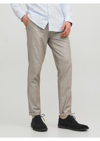 Jack & Jones Chinohose JACK & JONES "MARCO &ndash; Chinohose mit Stretchanteil und Komfort", Herren, Gr. 33, L&auml;nge 36, beige, Web, Obermaterial: 68% Polyester, 29% Viskose, 3% Elasthan, unifarben, slim fit normal, Hosen Chinohose, modisch, slim fit, Web