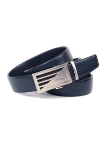 Lederg&uuml;rtel Anthoni Crown, Herren, Gr. 85, blau (dunkelblau), Rindsleder, G&uuml;rtel Lederg&uuml;rtel, mit leichter Obenfl&auml;chennarbung