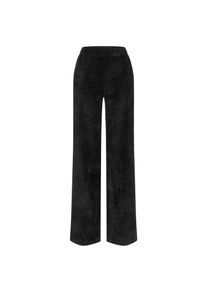 Cordhose MAC "CHIARA", Damen, Gr. 46, L&auml;nge 30, schwarz, Web, Obermaterial: 90% Polyester, 8% Polyamid, 2% Elasthan, loose fit lang, Hosen Cordhose, mit weitem Bein