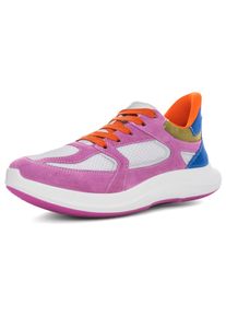 Sneaker Ara "MOTION", Damen, Gr. 37, bunt (orchidee multi), Textil, Veloursleder, Schuhe Sneaker, Komfortschuh, Sneaker in Komfortweite H (= sehr weit)