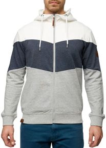 Kapuzensweatshirt INDICODE "INAltos", Herren, Gr. M, grau (lt grau mix), Sweatware, Obermaterial: 60% Baumwolle, 40% Polyester, regular fit, Rippb&uuml;ndchen, Sweatshirts Kapuzensweatshirt