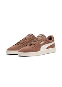 Sneaker Puma "SMASH 3.0", Herren, Gr. 42,5, totally taupe, warm wei&szlig;, Leder, unifarben, Schuhe Sneaker, klassische Tennissport-Silhouette, gepufferter Schuhkragen