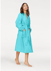 Unisex-Bademantel OTTO HOME "Travel, ideal f&uuml;r Sauna & Spa, Hotelbademantel, Morgenmantel" Gr. L, blau (t&uuml;rkis), L:125cm, Leichtfrottee, Hausm&auml;ntel, Unisex-Bademantel, f&uuml;r Damen & Herren, leichte Qualit&auml;t, langer Bademantel, S-3XL, Topseller