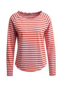 Smith & Soul Langarmshirt SMITH & SOUL, Damen, Gr. M, mandarin rot, Single Jersey, Obermaterial: 100% Baumwolle, gestreift, regular fit normal, Rundhals, Raglan&auml;rmel abgesteppte Kante, Shirts Langarmshirt, mit Raglan&auml;rmeln, Rundhals