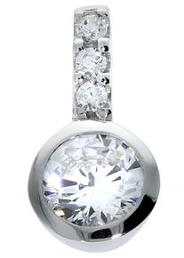 Kettenanh&auml;nger Firetti "Schmuck Geschenk Silber 925 Halsschmuck Anh&auml;nger f&uuml;r Halskette", bunt (silberfarben, wei&szlig;, wei&szlig;), Schmuckanh&auml;nger, Damen, Silber 925 (Sterlingsilber), 1,3 g, Kettenanh&auml;nger, mit Zirkonia (synth.)