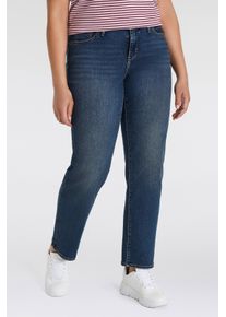 LEVI'S&reg; PLUS Straight-Jeans LEVI'S PLUS "314 Shaping Straight", Damen, Gr. 18 (50), L&auml;nge 30, blau (zealous blau), Denim/Jeans, Obermaterial: 80% Baumwolle, 19% Polyester, 1% Elasthan, lang, Jeans Straight-Jeans, in Baumwoll-Stretch