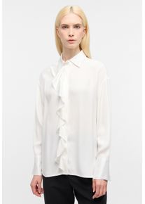 Hemdbluse Eterna "OVERSIZE FIT", Damen, Gr. 40, off, wei&szlig;, 100% Viskose, Blusen Hemdbluse, EASY IRON (b&uuml;gelleicht)