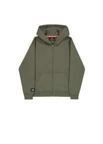 Hoodie Alpha Industries "Label Hoodie Zip Backprint", Herren, Gr. L, schwarz olive, Obermaterial: 80% Baumwolle, 20% Polyester, regular fit, Sweatshirts Hoodie