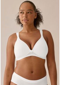Soft-BH Naturana "Soft Cup", Damen, Gr. 90, Cup C, wei&szlig;, Obermaterial: 89% Polyamid, 11% Elasthan. Futter: 100% Polyester, unifarben, bequem, BHs Soft-BH, nahtlose Schalen-Cups, wattiert, ohne B&uuml;gel
