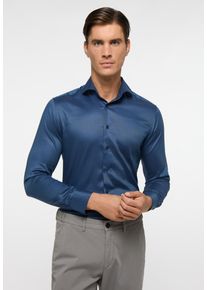 Langarmhemd Eterna "SLIM FIT", Damen, Gr. 41, Normalgr&ouml;&szlig;en, blau (rauchblau), 40% cotton, 4% Elasthan, 56% Lyocell, schmal, Manschette, Hemden Langarmhemd, EASY IRON (b&uuml;gelleicht)