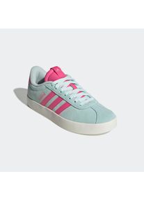 Sneaker adidas Sportswear "VL COURT 3.0", Damen, Gr. 38,5, gr&uuml;n (halo mint, pulse magenta, bliss pink), Leder, Synthetik, Schuhe Sneaker, inspiriert vom Design des adidas samba