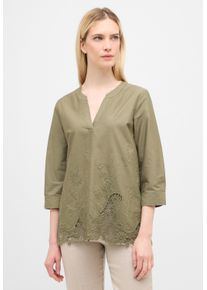 Schlupfbluse Eterna "LOOSE FIT", Damen, Gr. 36, gr&uuml;n (olive), 100% Baumwolle, Blusen Schlupfbluse