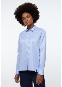 Hemdbluse Eterna "LOOSE FIT", Damen, Gr. 48, blau (hellblau), 100% Baumwolle, Blusen Hemdbluse, EASY IRON (b&uuml;gelleicht)