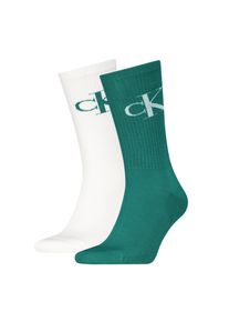 Tennissocken Calvin Klein Jeans "CKJ MEN SOCK MONOGRAM", Damen, Gr. 43-46, jade gr&uuml;n, Baumwollmischung, normal, Socken Tennissocken, mit verst&auml;rkter Ferse, komfortable Frotteesohle