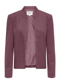 Kurzblazer Only "ONLEMILLIA LIFE L/S OPEN BLAZER CC TLR", Damen, Gr. 34, rose braun, Web, Obermaterial: 74% Polyester, 22% Viskose, 4% Elasthan, unifarben, regular fit normal, Blazer Kurzblazer, mit Stehkragen