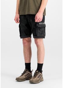 Shorts Alpha Industries "Crew Short Camo", Herren, Gr. 32, Normalgr&ouml;&szlig;en, schwarz (schwarz camo), Obermaterial: 98% Baumwolle, 2% Elastan, Hosen Shorts