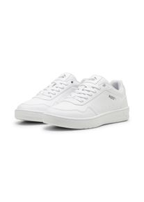 Sneaker Puma "COURT CLASSY", Damen, Gr. 39, wei&szlig; (Puma wei&szlig;, Puma silber), Synthetik, Schuhe Sneaker, mit Schn&uuml;rung, Gummilaufsohle mit leichtem Profil