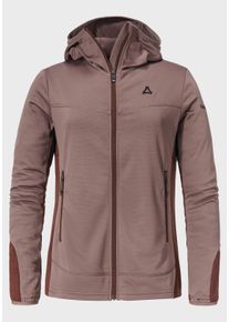 Sch&ouml;ffel Fleecejacke SCH&Ouml;FFEL "Hiking Fleece Hoody Style Milagle WMS", Damen, Gr. 40, lila (3905, braun), Oberstoff: 100% Polyester; Futter: 100% Polyester, regular fit, Jacken Fleecejacke