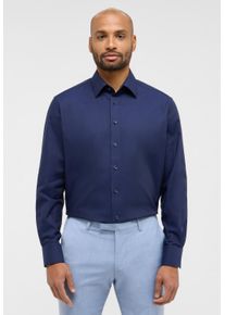 Langarmhemd Eterna "MODERN FIT", Damen, Gr. 40, Normalgr&ouml;&szlig;en, blau (dunkelblau), 100% Baumwolle, tailliert, Manschette, Hemden Langarmhemd, NON IRON (b&uuml;gelfrei)