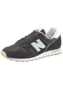 Sneaker New Balance "373", Damen, Gr. 38, schwarz, schwarz cement, mosaic gr&uuml;n, Leder, Textil, mehrfarbig, Schuhe Sneaker