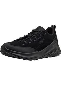 Sneaker Keen "JASPER ZIONIC", Herren, Gr. 45, schwarz, alloy, Leder, Synthetik, Schuhe Sneaker, aus Leder, atmungsaktiv