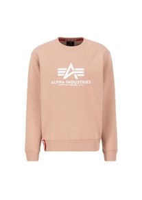 Sweater Alpha Industries "Basic Sweatshirt BL", Herren, Gr. M, orange (dusty coral), Obermaterial: 80% Baumwolle, 20% Polyester, regular fit, Sweatshirts Sweater