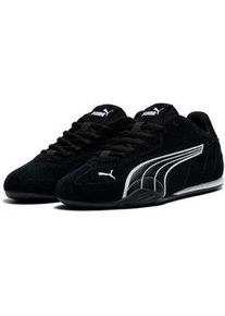Sneaker Puma "CATCH SD JR", Damen, Gr. 36, Puma schwarz, Puma wei&szlig;, Leder, unifarben, Schuhe Sneaker, mit sportlichem Design, Obermaterial aus Leder, mit Schn&uuml;rung