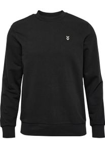 Sweatshirt Hummel "hmlPULSE SWEAT CREWNECK", Herren, Gr. S, schwarz, Sweatware, Obermaterial: 60% Baumwolle, 40% Polyester, normal, Rundhals, Sweatshirts Sweatshirt