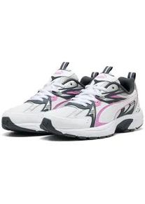 Sneaker Puma "MILENIO TECH_", Damen, Gr. 41, Puma wei&szlig;, mauve pop, strong gray, Textil, Schuhe Sneaker, f&uuml;r Sportmode und Streetwear, mit Schn&uuml;rverschluss